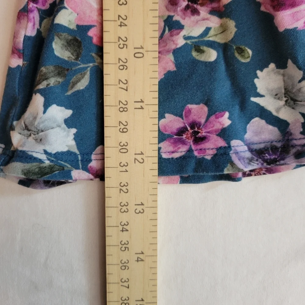 Posh Peanut Floral Top Baby Girl Sz 18-24 Mos Bamboo Viscose Long Sleeve Buttons